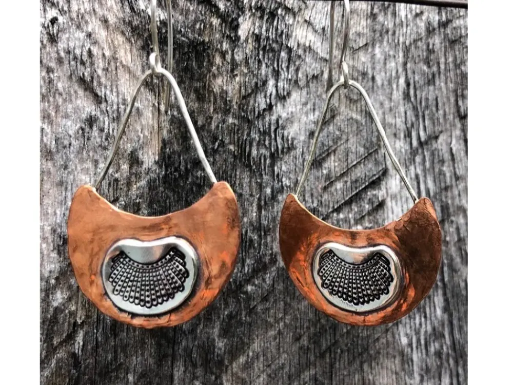 Dissent Earrings With Copper And 925 Silver - 3