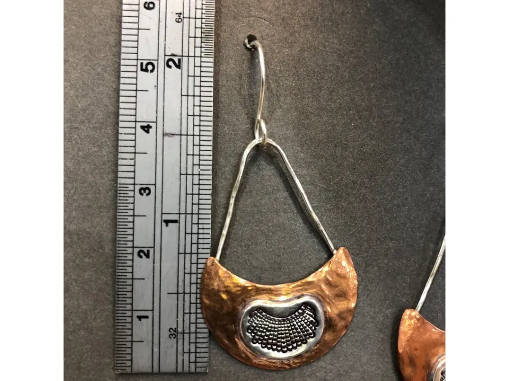 Dissent Earrings With Copper And 925 Silver - 4