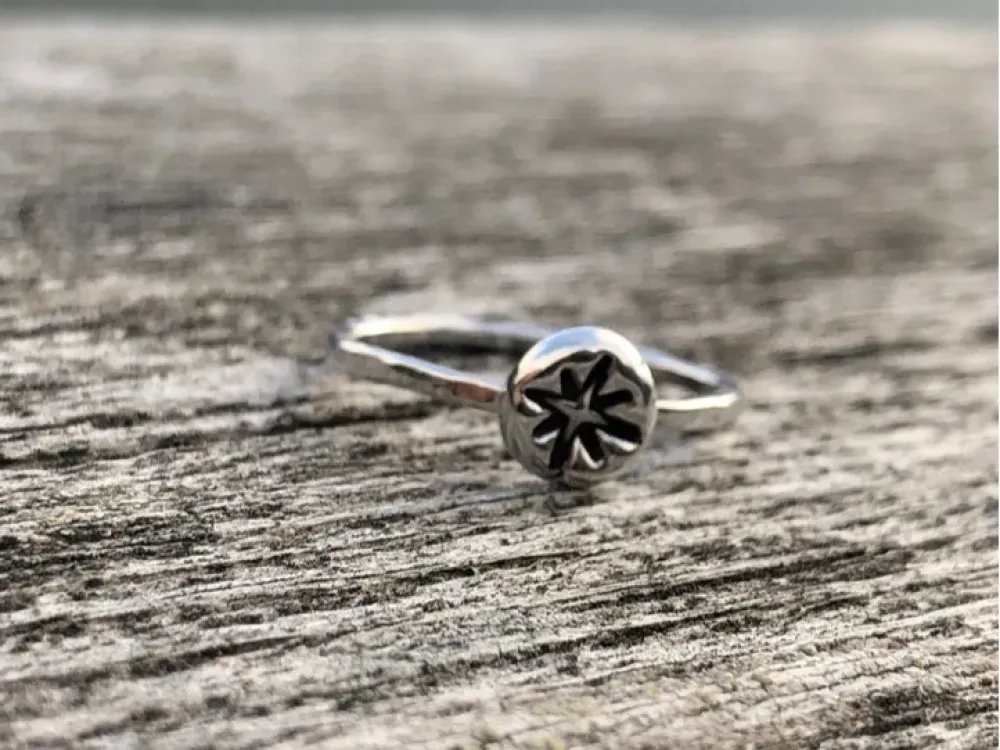 North Star Fine Silver Stackable Ring - 1