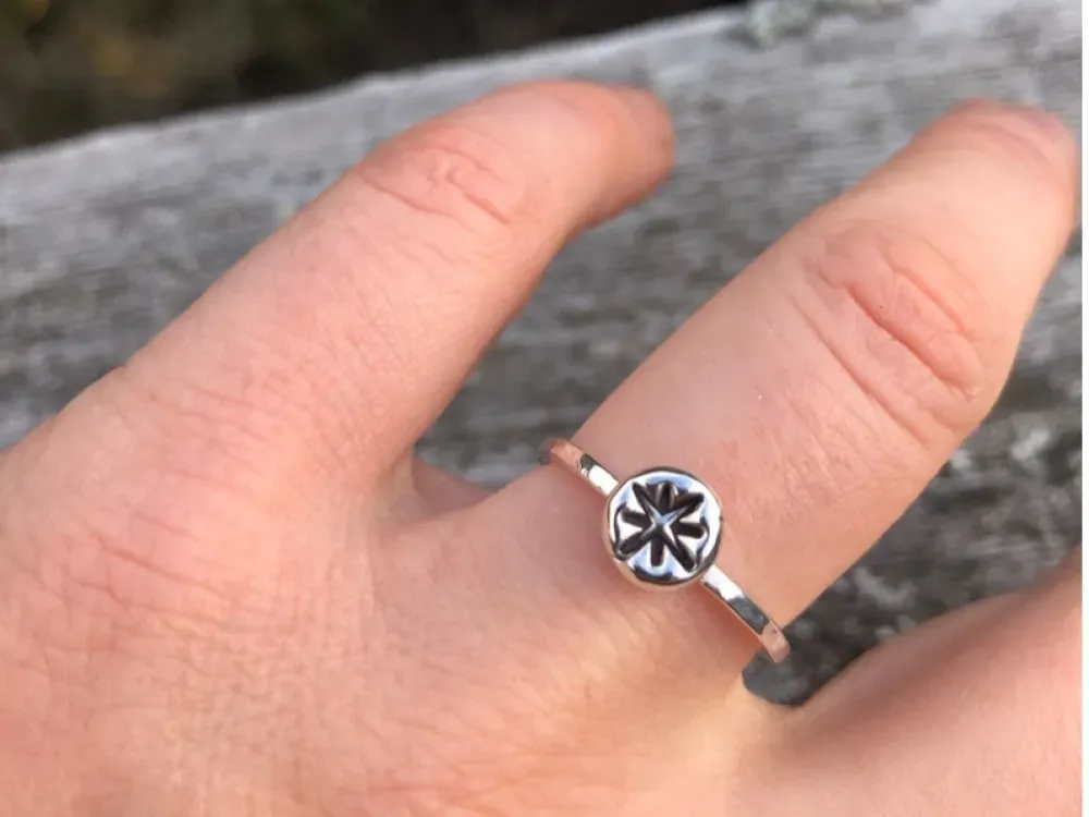 North Star Fine Silver Stackable Ring - 4