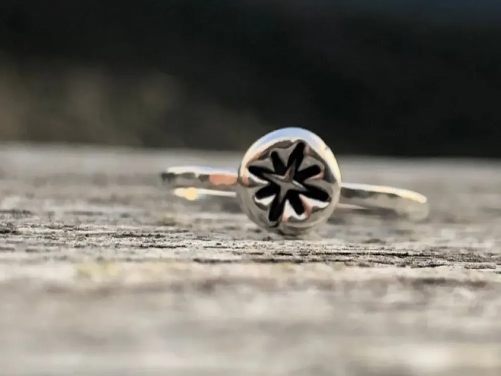 North Star Fine Silver Stackable Ring - 2