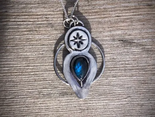 North Star Goddess Labradorite And Silver Pendant