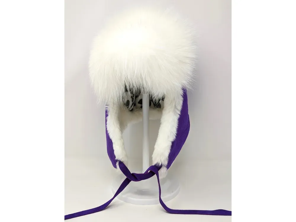 Trapper Hat With Shadow Fox And Rabbit - 2