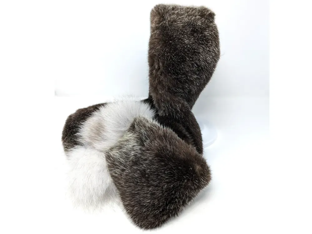 Sea Otter Fur Scarf With Blue Fox - 5