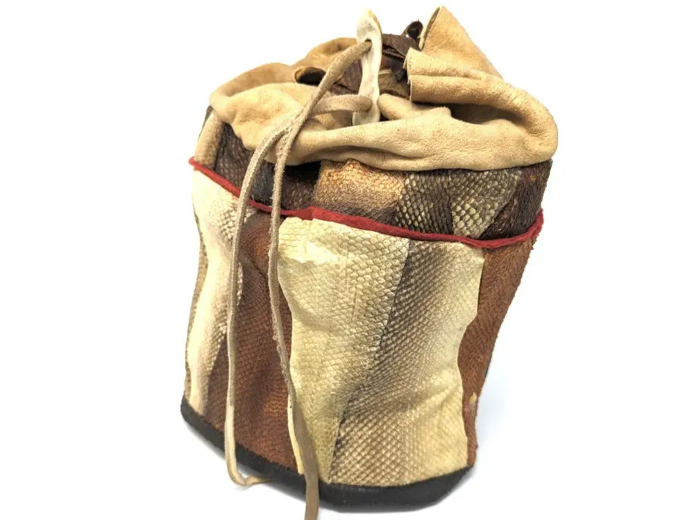 Handmade Salmon Leather Tote Bag - 1