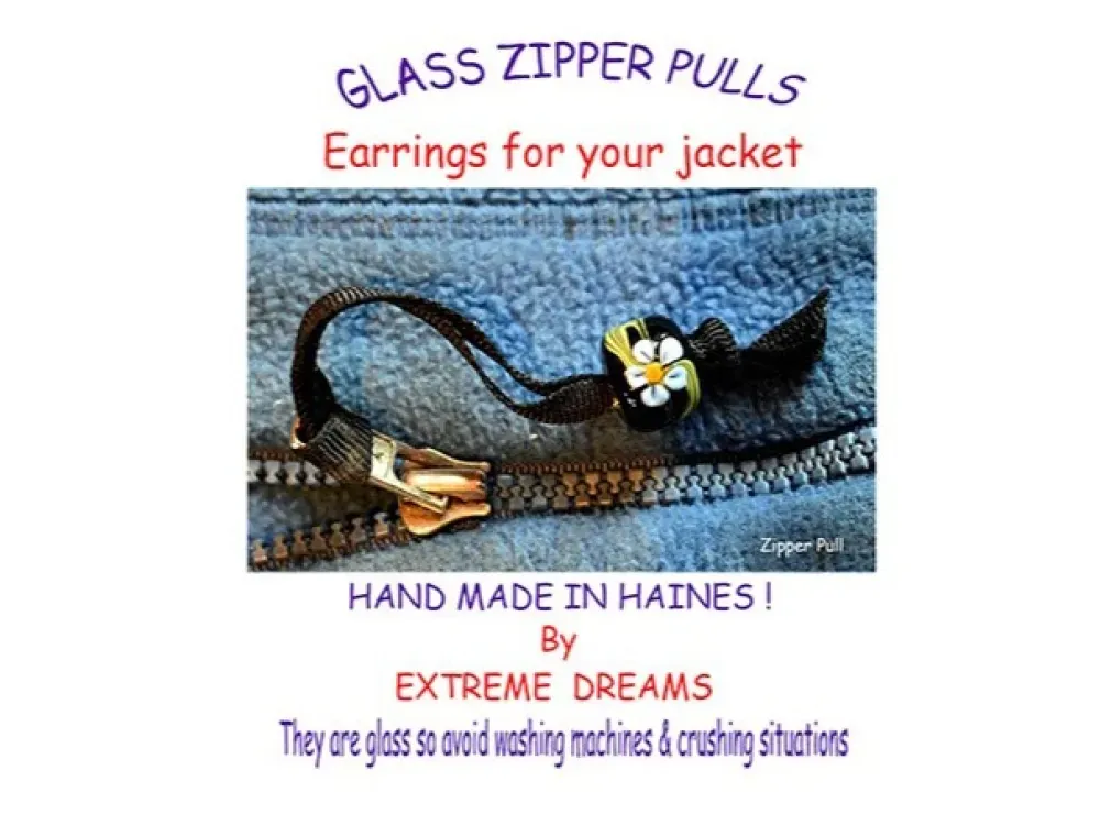 Glass Zipper Pull - 2