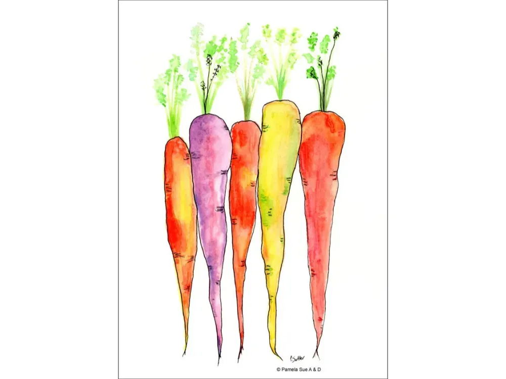 Love Carrots Watercolor Prints - 2