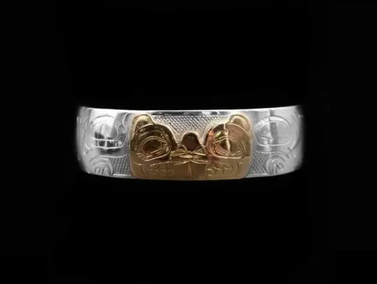 Totemic Beaver Silver & Gold Bracelet
