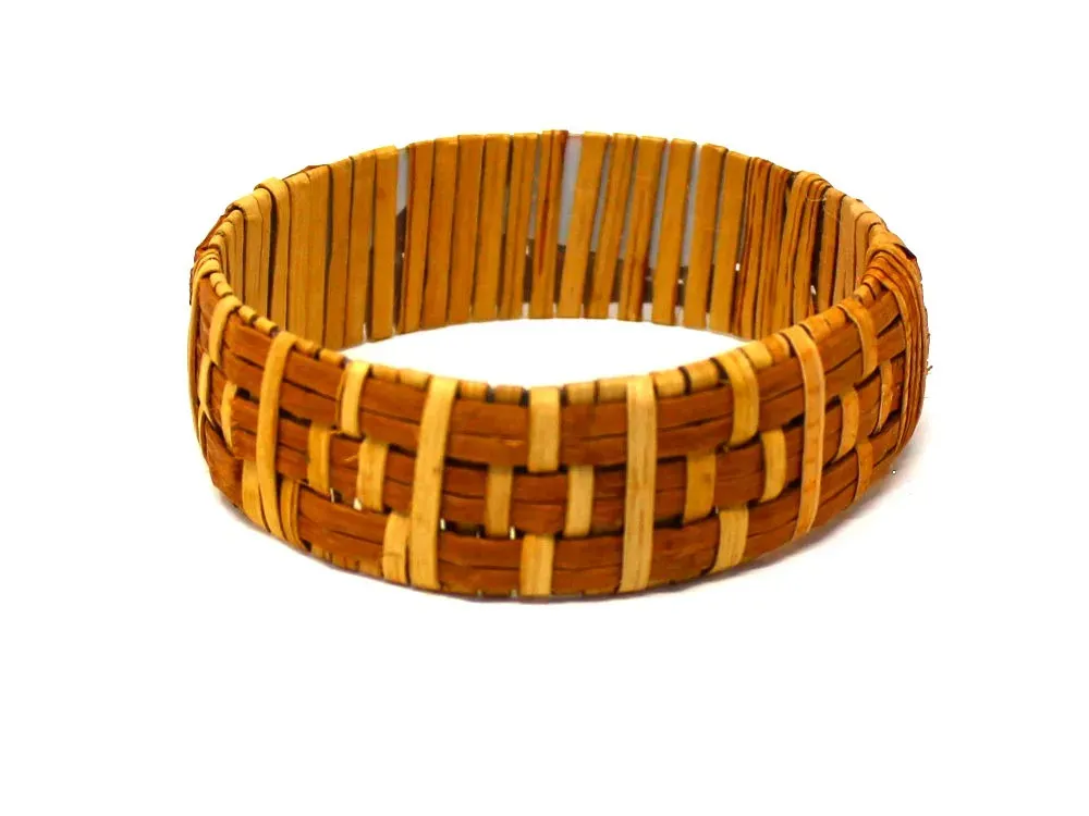 Woven Cedar Bark Bracelet - Tan - 1