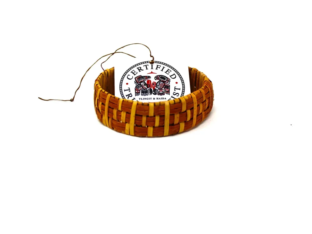 Woven Cedar Bark Bracelet - Tan - 2