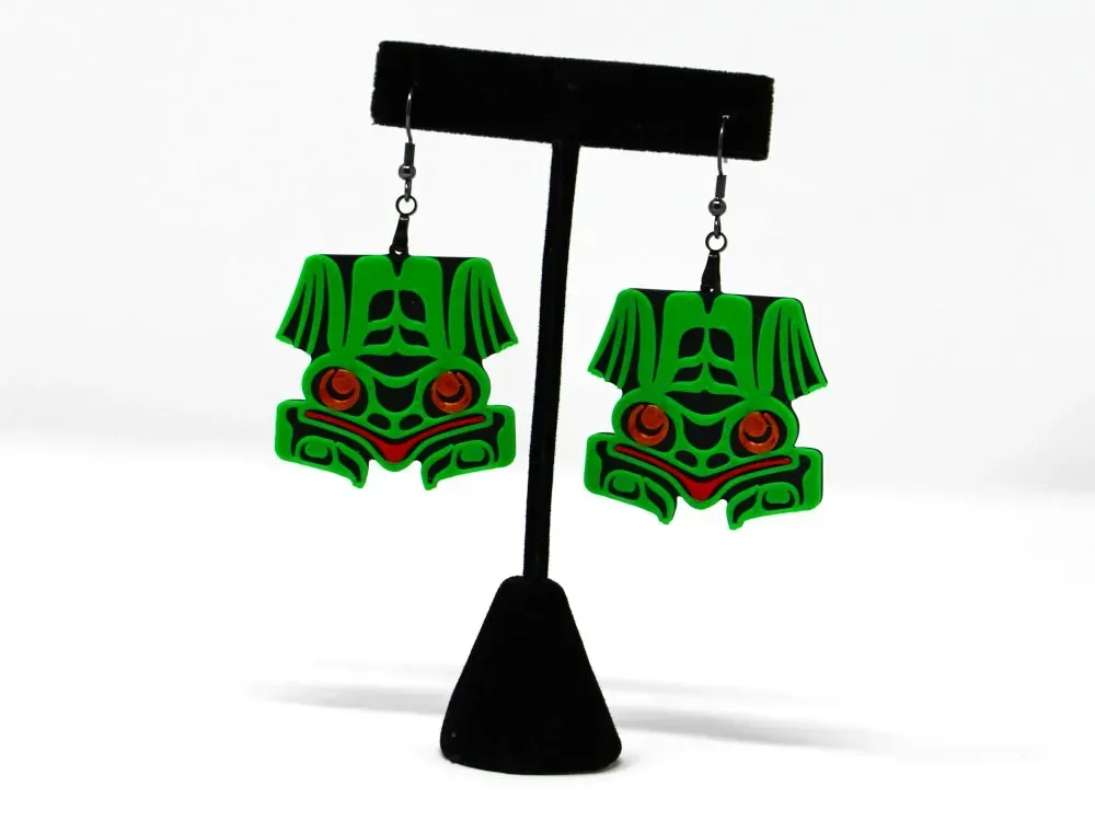 Totemic Frog Earrings - 2