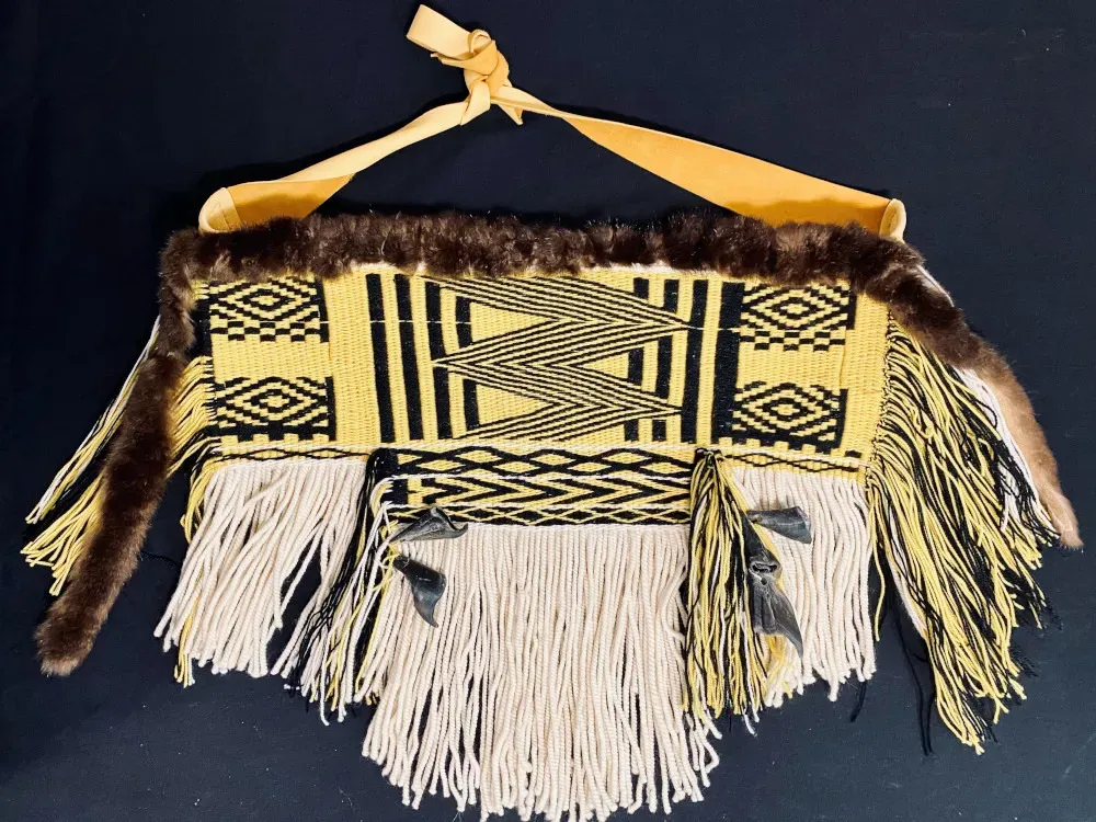 Ceremonial Raven's Tail Apron - Yellow - 2