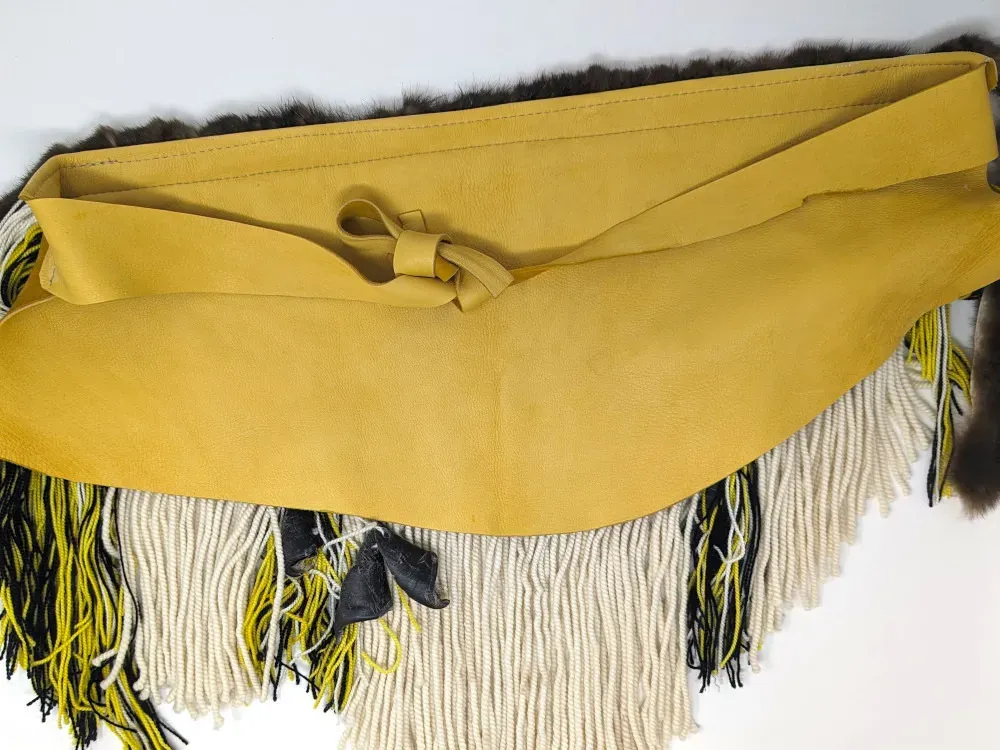 Ceremonial Raven's Tail Apron - Yellow - 5
