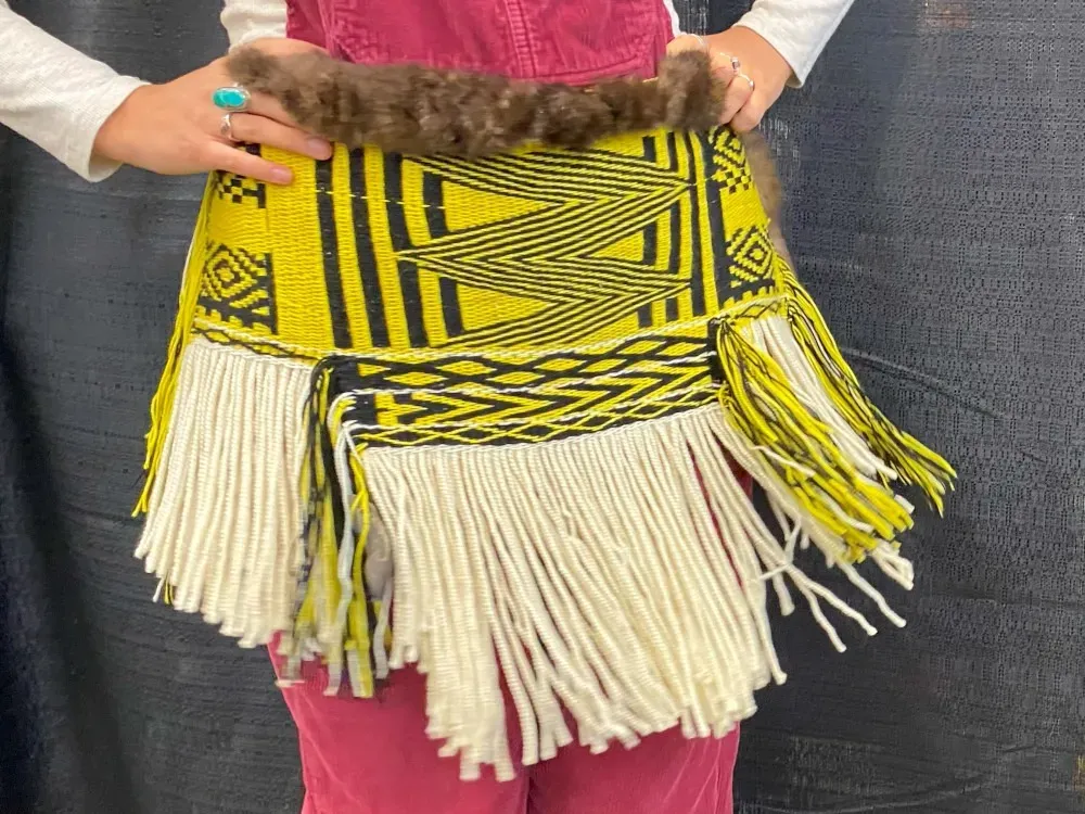 Ceremonial Raven's Tail Apron - Yellow - 4