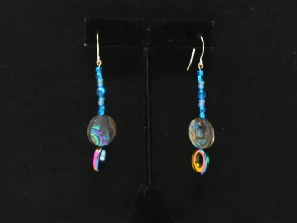 Abalone Dangle Earrings - 2
