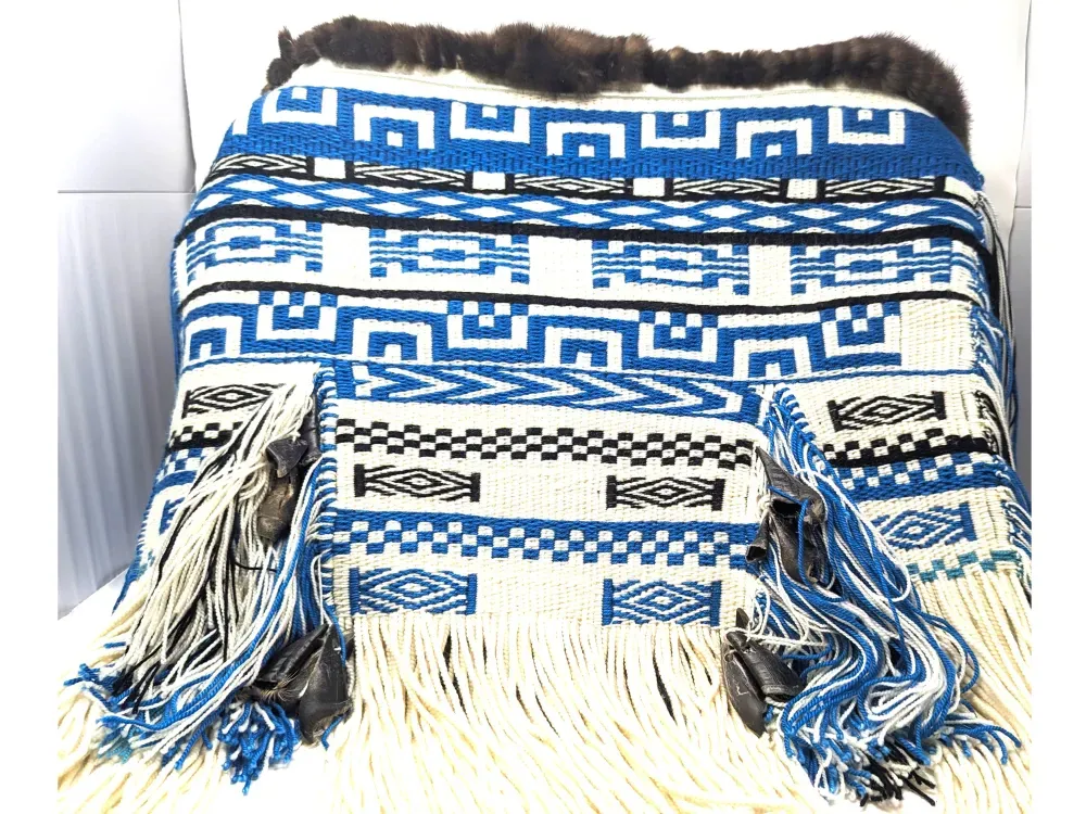 Ceremonial Raven's Tail Apron - Blue - 5