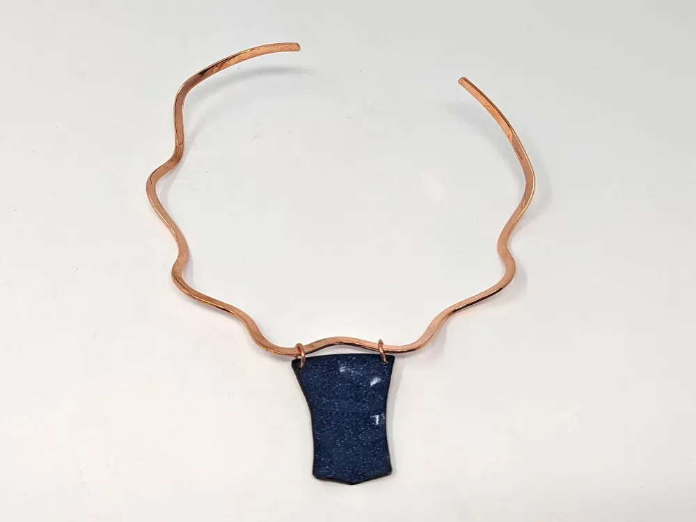 Small Copper Tin’aa Pendant With Omega - 3