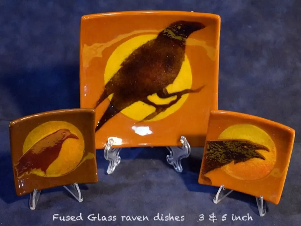 Handmade Fused Glass Dish Set - 2