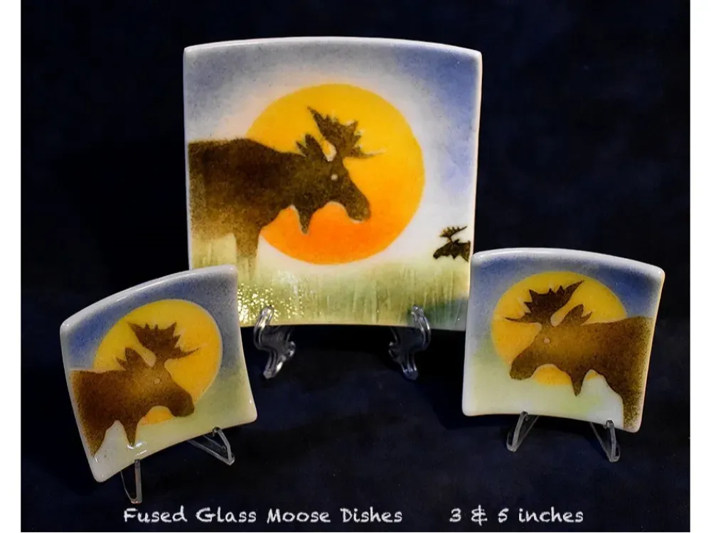 Handmade Fused Glass Dish Set - 3
