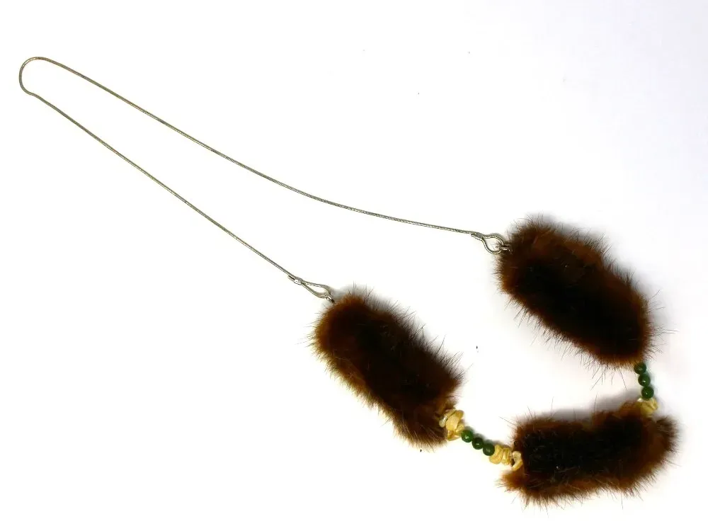 Sea Otter Fur Beaded Necklace - 2