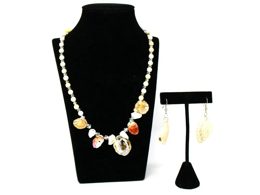 Shell Necklace And Earring Set - 1