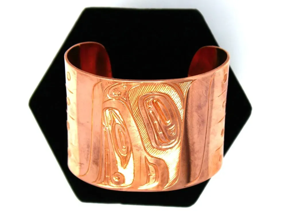 Totemic Eagle Copper Cuff Bracelet - 2