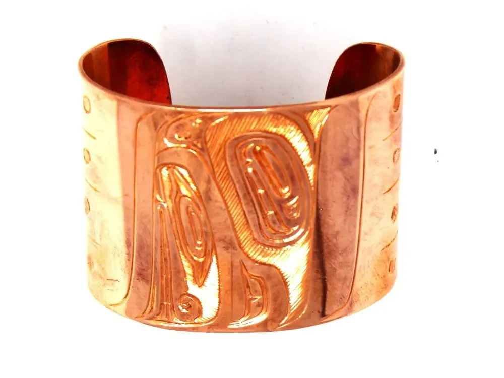 Totemic Eagle Copper Cuff Bracelet - 3