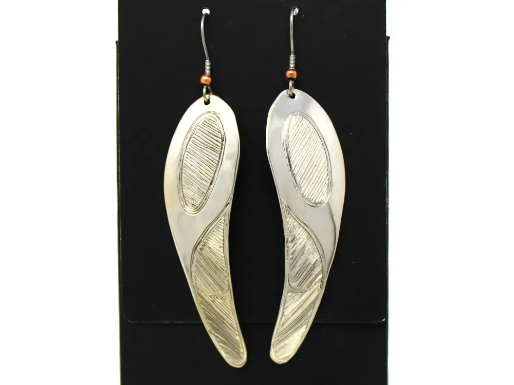 Feather Totemic Earrings in Sterling Silver - 2