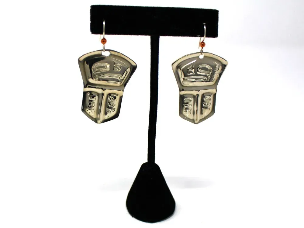 Lovebirds Copper Tin'aa Earrings in Sterling Silver - 1