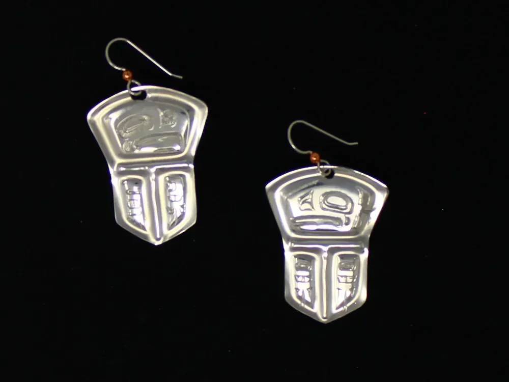 Lovebirds Copper Tin'aa Earrings in Sterling Silver - 3
