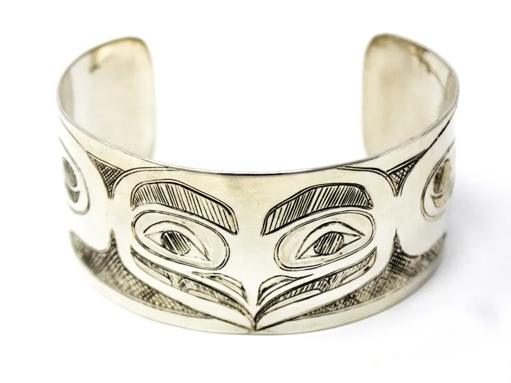 Eagle Totemic Cuff Bracelet in Sterling Silver - 2