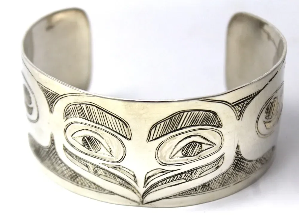 Eagle Totemic Cuff Bracelet in Sterling Silver - 3