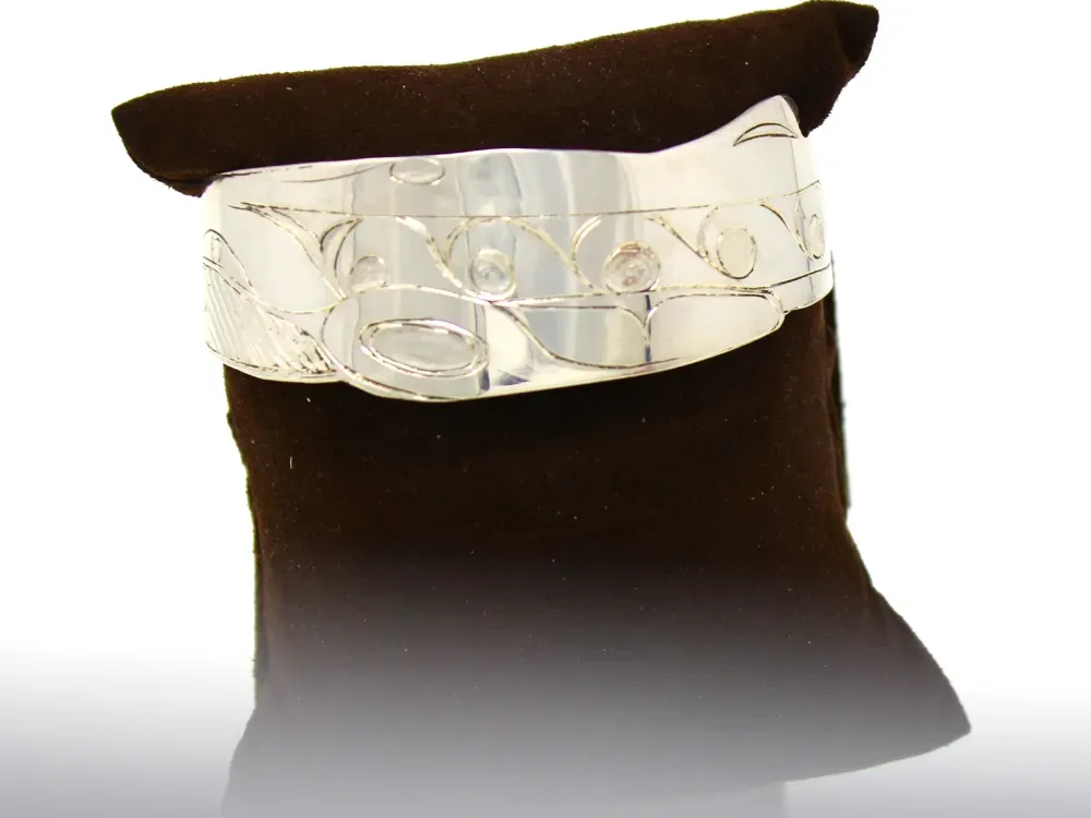 Octopus Totemic Cuff Bracelet in Sterling Silver - 2