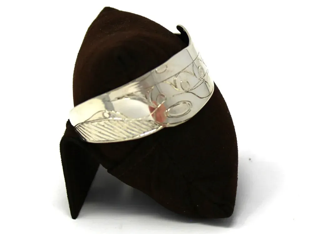 Octopus Totemic Cuff Bracelet in Sterling Silver - 1