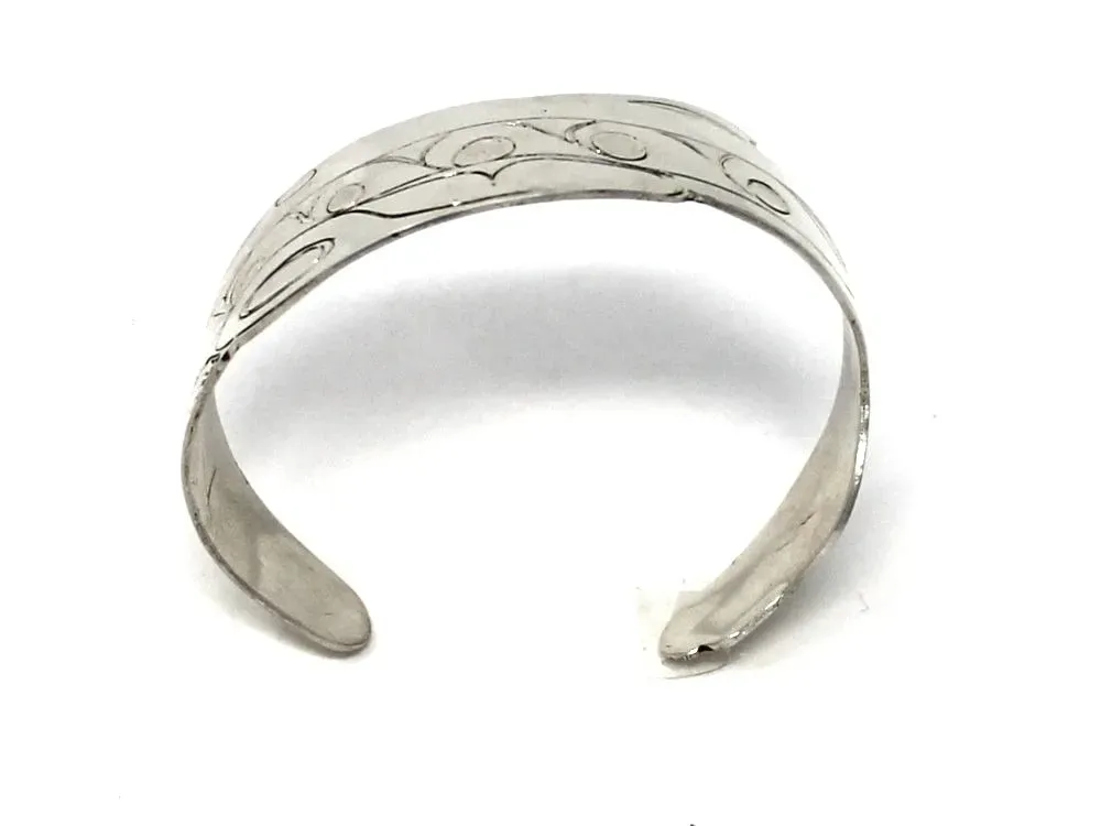 Octopus Totemic Cuff Bracelet in Sterling Silver - 4