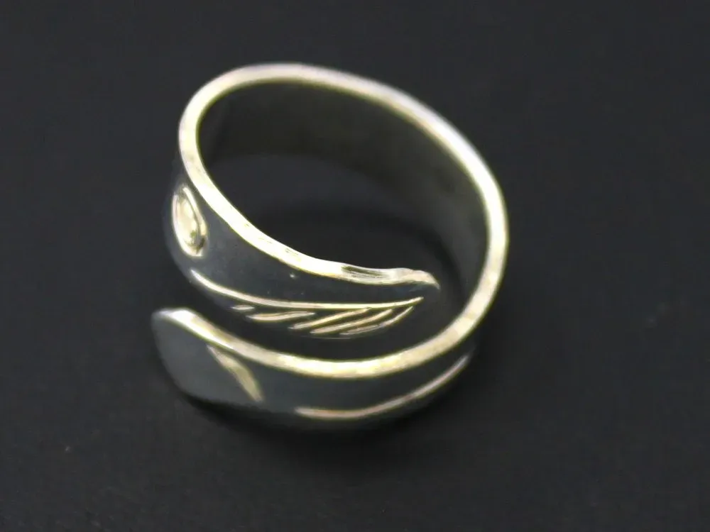 Whale Totemic Wrap Ring in Sterling Silver - 5