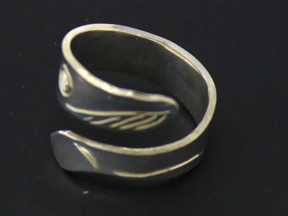 Whale Totemic Wrap Ring in Sterling Silver - 4