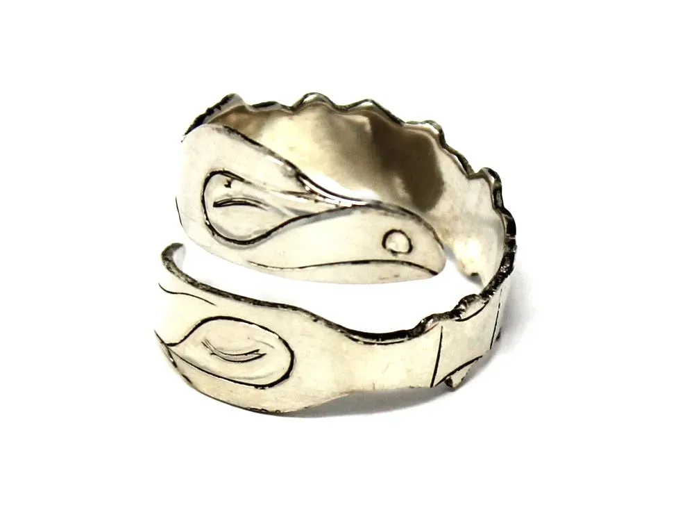 Feather Totemic Wrap Ring in Sterling Silver - 1