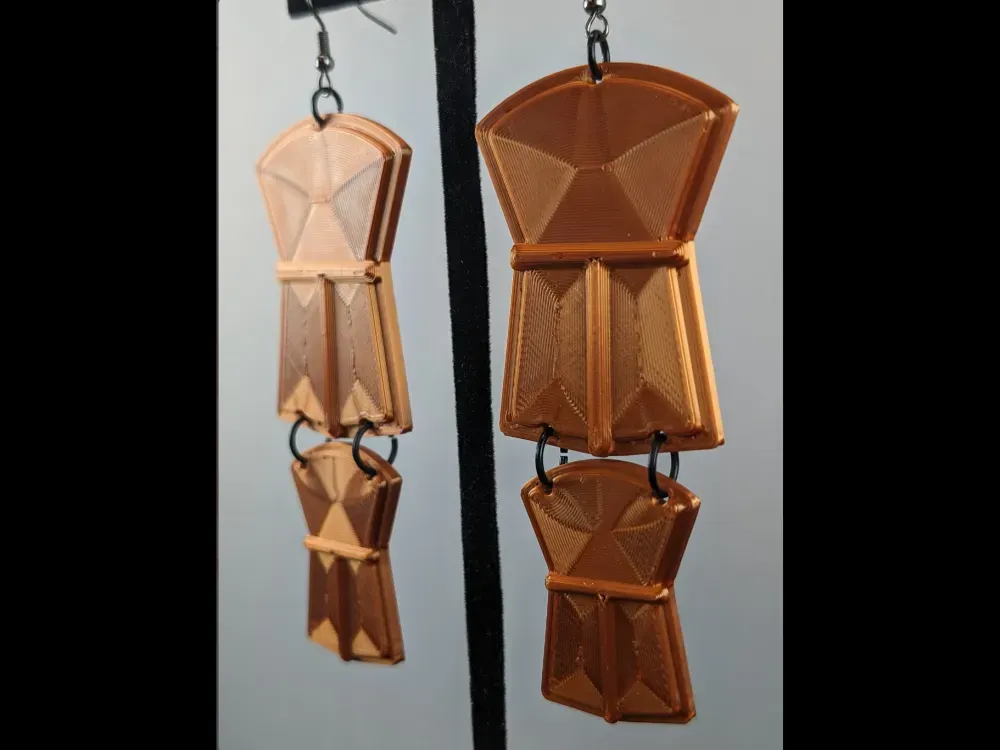 Copper Shielf Earrings - 2
