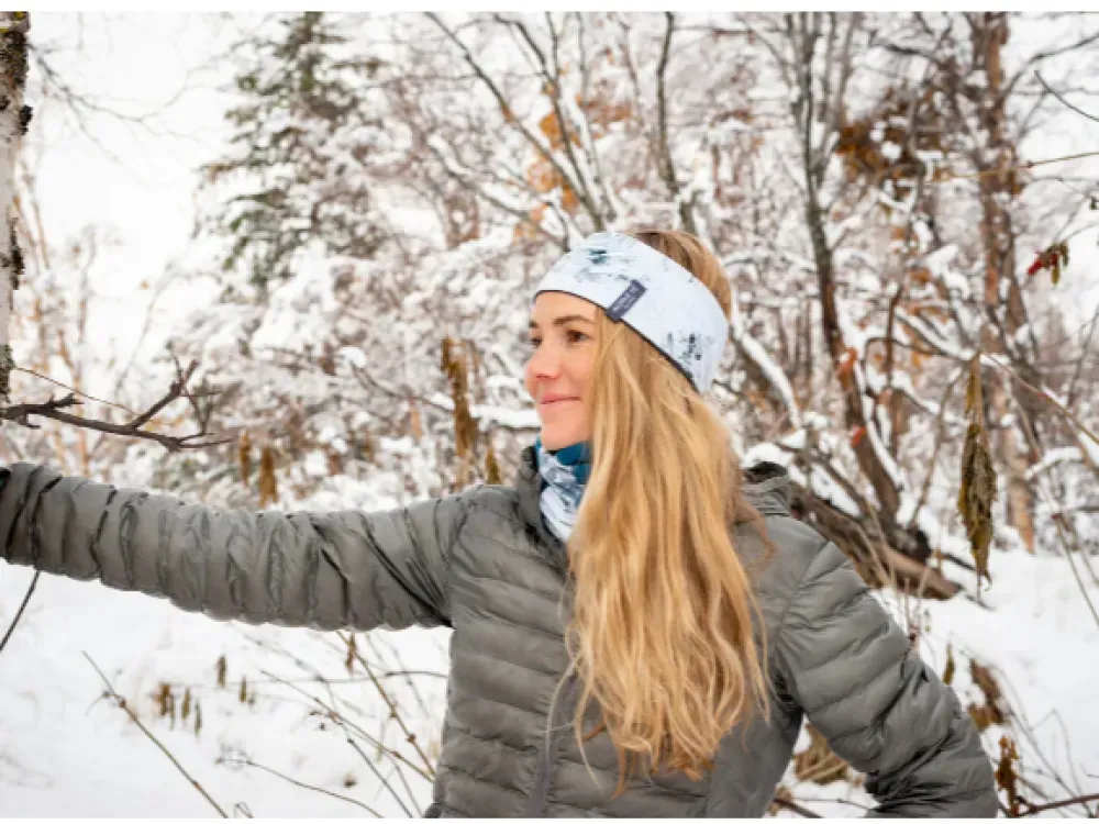 Made in Alaska Merino Wool Lined Headband - Cosmic Peak - 2