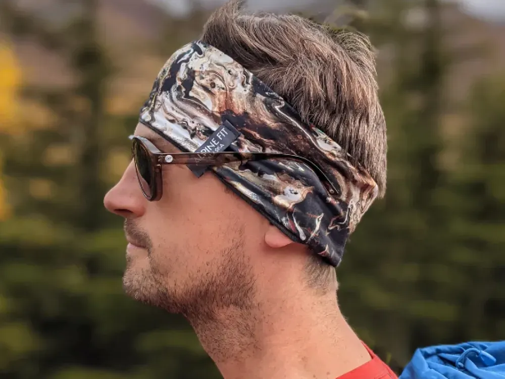 Made in Alaska Merino Wool Lined Headband - Tree Light - 3