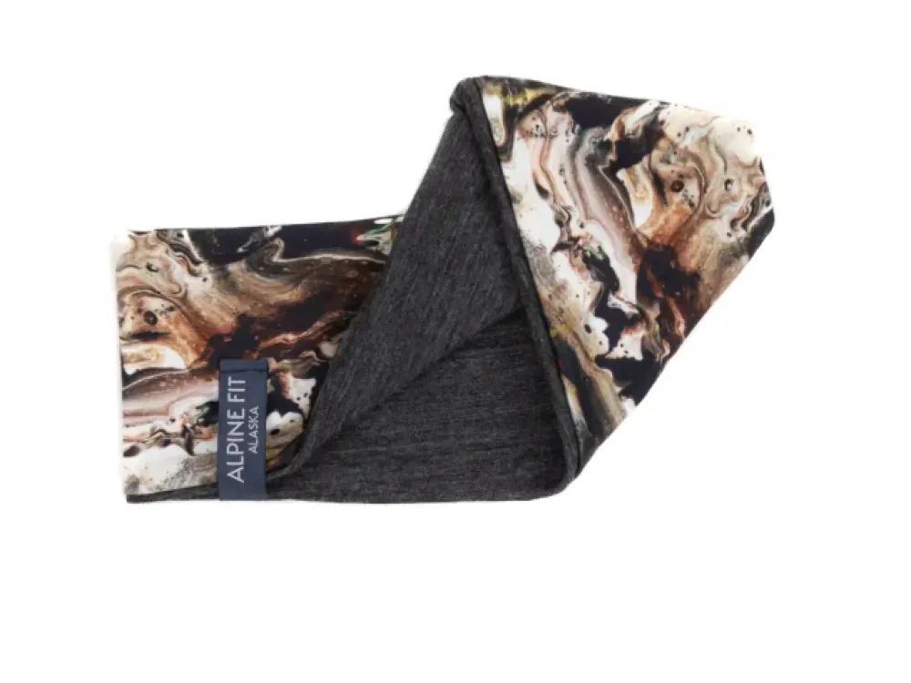 Made in Alaska Merino Wool Lined Headband - Stone Marble - 2