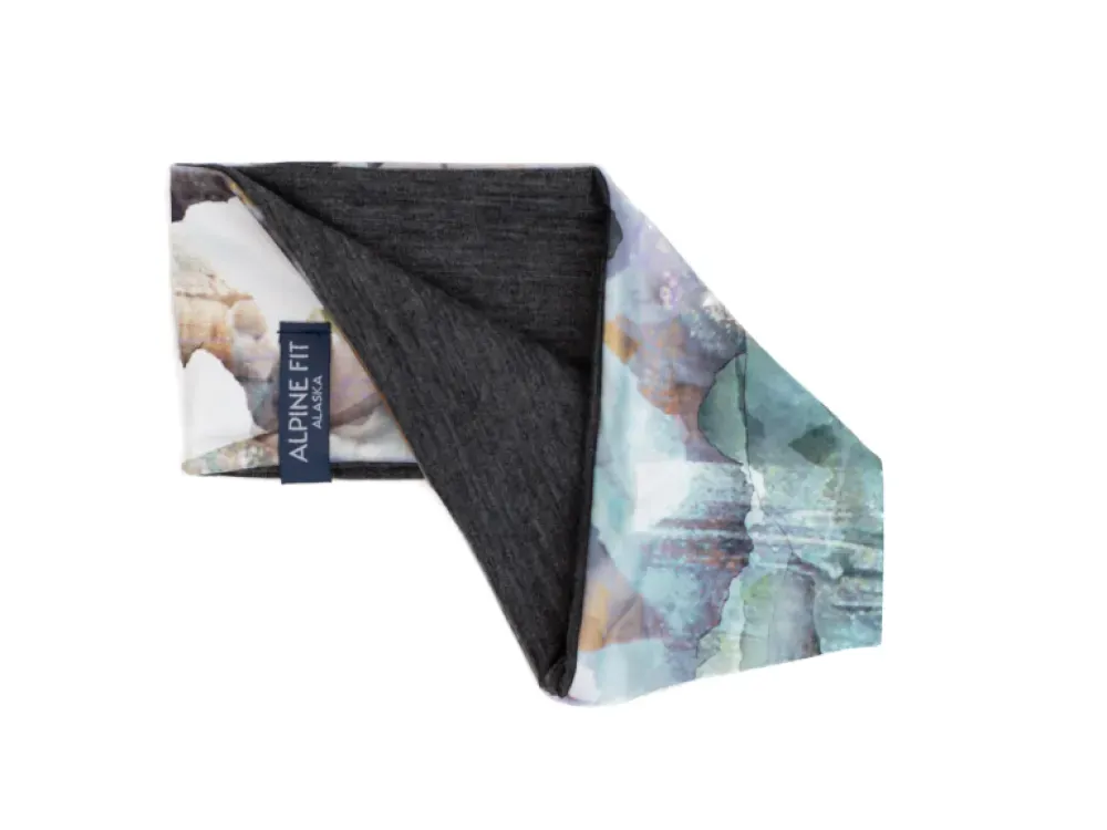 Made in Alaska Merino Wool Lined Headband - Chugach Dusk - 2