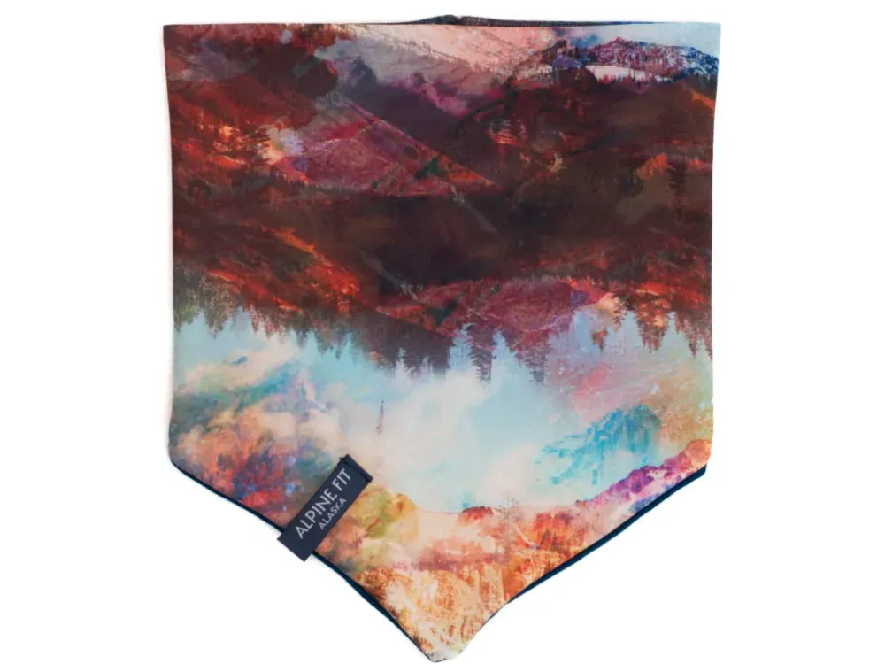 Made in Alaska Mountain V Merino Wool Neck Warmer - Cosmic Peak - 1
