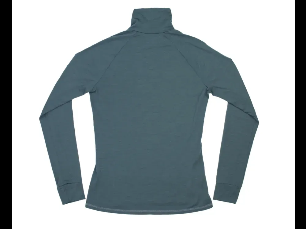Made in Alaska Women's Merino Wool Isostatic T-Neck Top - Slate - 2