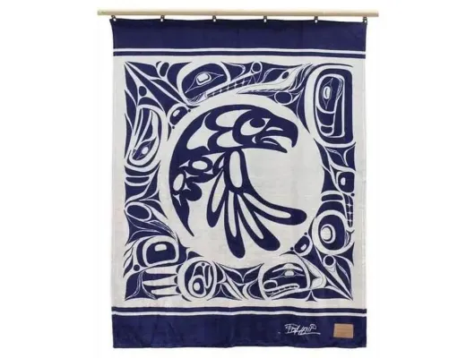 Totem Eagle Design Alaskan Throw Blanket