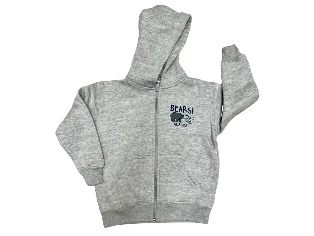 Bears Heck Yeah Zip up Hooded Toddler Sweatshirt - 2