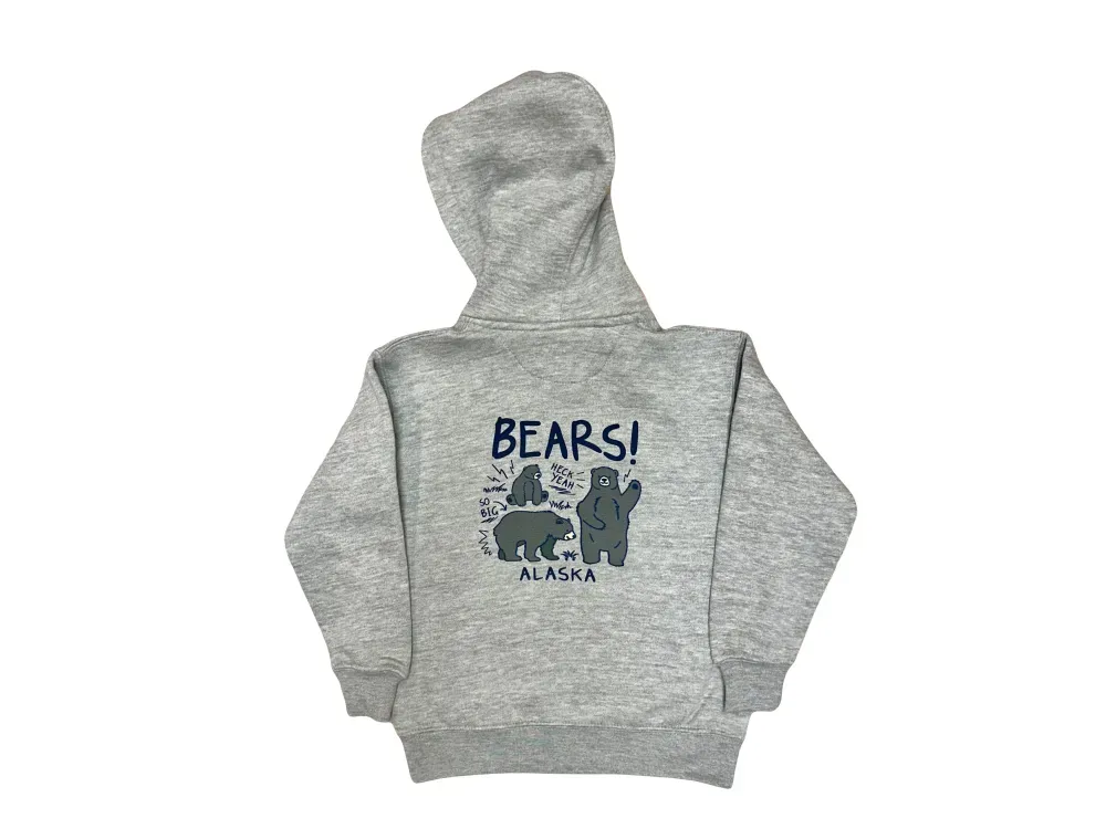 Bears Heck Yeah Zip up Hooded Toddler Sweatshirt - 1