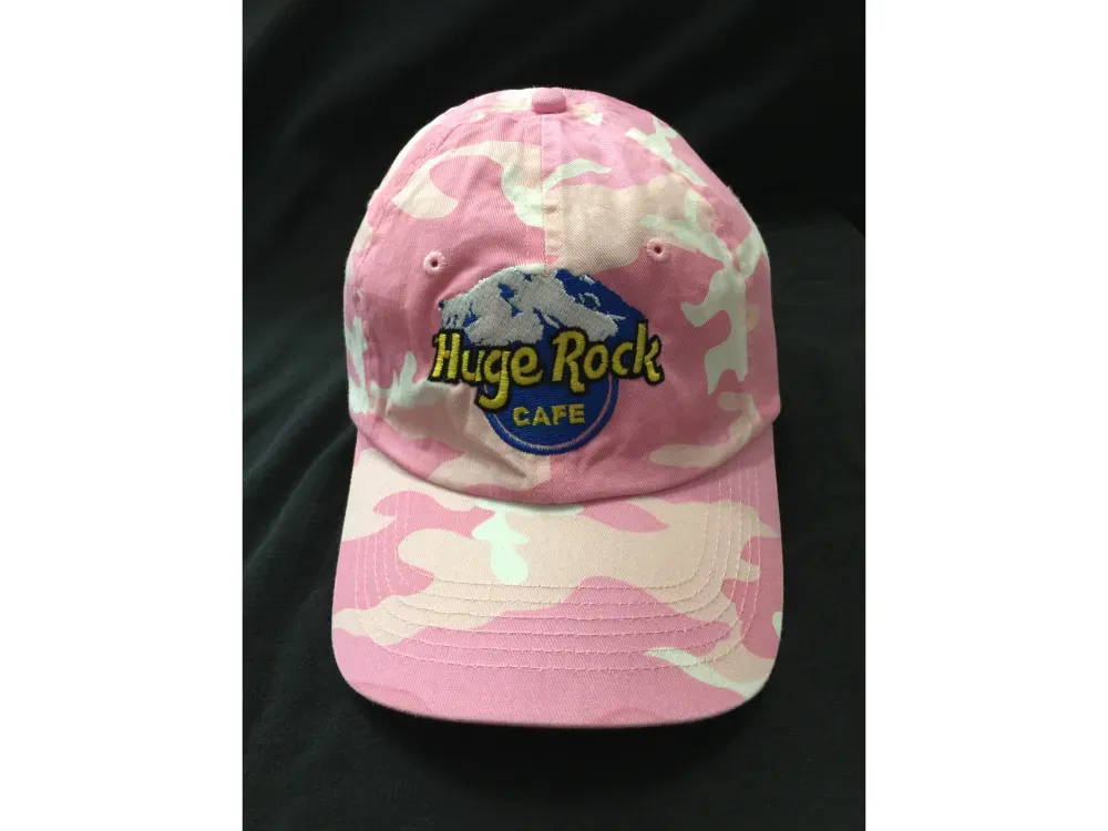 Huge Rock Cafe Baseball Cap in Pink & Winter Camouflage - 1