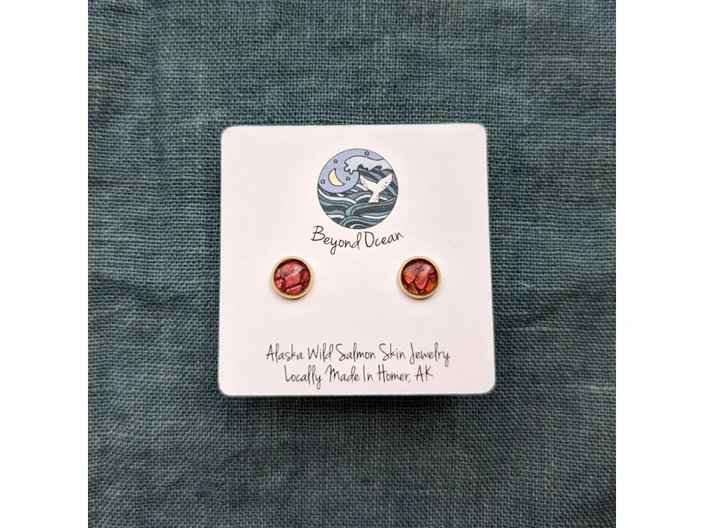 Salmon Studs - Mini - 4
